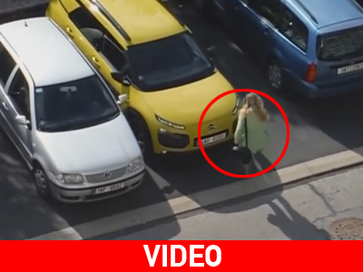 Γυναίκα… κλωτσά διπλανό αυτοκίνητο γιατί δεν μπορούσε να παρκάρει